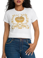 Golden Crest Tee - White