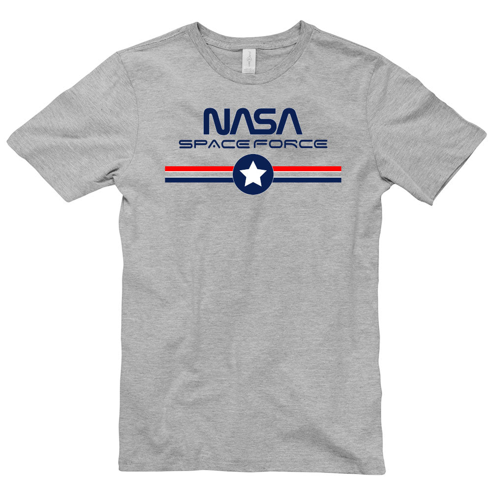 NASA Space Force Stripes Designed Short Sleeve Cotton Jersey T-Shirt