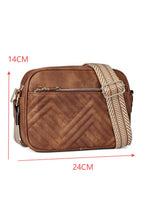 Black Quilted Faux Leather Crossbody Bag 22*6*16cm