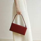 Vintage Leather Baguette Crossbody Shoulder Bag