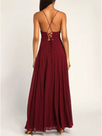 Slit Cowl Neck Maxi Dress