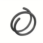 Stainless Steel Double Helix Nose Ring – 14K Gold Plated Hot Style Piercing Jewelry for Women