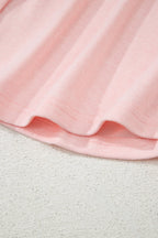 Light Pink 3 Pcs Crop Tank Top Shorts with Cardigan Lounge Set
