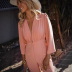 V-neck Waist-controlled Slimming Casual Jumpsuit