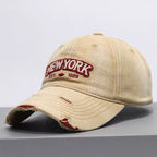 Embroidered Letter Denim Baseball Cap – Soft Crown