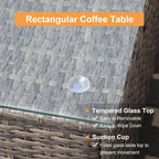 Outdoor Wicker Patio Furniture Set with Storage Box