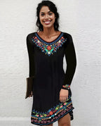 New Sexy Autumn fall Winter exotic  floral design Dress for Women 7 different colors