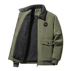 Men's Thickened Lamb Wool Cotton Corduroy Lapel Jacket