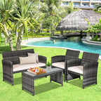 Weather Resistant Rattan Patio Furniture Set for Outdoors