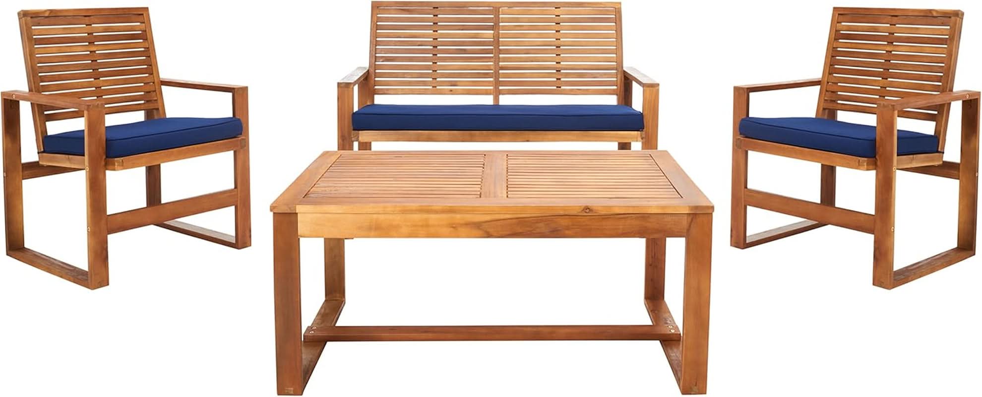 Acacia Patio Furniture Set for Outdoor Dining Comfort