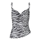 Sexy Printed Swing Neck Backless Camisole Top