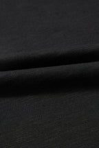 Black Layered Ruffle Short Sleeve Round Neck Top