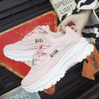 Women's Ulzzang Sneakers - Trendy Flame Dad Shoes