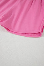 Bonbon Color Block Stripes Elastic High Waist Active Shorts