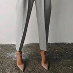 Women’s Solid Color 2-Piece Set – Long Sleeve Top & Pleated Pants Loungewear