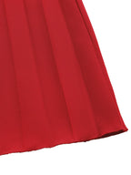 Off-Shoulder Ruffle Pleated Midi Dress
