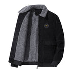 Men's Thickened Lamb Wool Cotton Corduroy Lapel Jacket