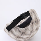 Women's Striped Checkered Embroidered Baseball Cap – 4 Colors