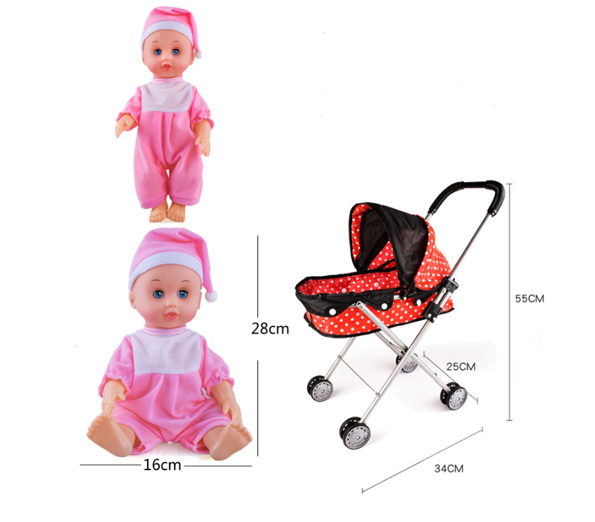 Baby Walker and Doll Stroller Combo