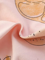 Children's Sweet Citrus Print Ruffle Sleeve Dress
