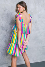 PROPER PARADISE WOVEN MINI DRESS