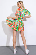 TIME TO START WOVEN MINI DRESS