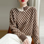 Womens Stylish Half-turtleneck Versatile Knit Sweater