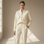 Women's Casual Polyester Top & Pants Co-ord Set