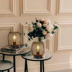 Set of 2 Tall Battery Powered Outdoor Table Lamp