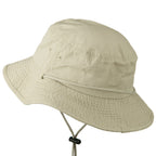 Big Size Washed Bucket Hat with Chin Cord