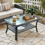 All Weather Wicker Patio Furniture Set with Cushions