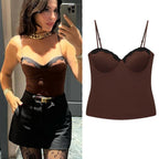 Lace Camisole, Women's Outerwear Sleeveless Vest, Camisole For Layering