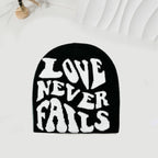 Knitted Jacquard Hat One-size Fits All Beanie Cold Weather Hat Letter Jacquard