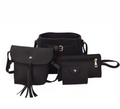 Vintage Lychee Pattern Four-Piece Mother-Daughter Bag Set
