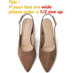 Mostrin Womens 10 Brown Suede 3" Heels Closed Pointed Toe Buckle Strap Shoes