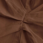New Stylish Chic Niche-design Irregular Coffee-colored Shirt