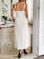 Contrast Wide Strap Midi Cami Dress