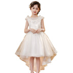 Children's Summer High-end European And American Flower Girl Dress Catwalk Piano Performance