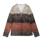 Women's Pullover Color Block Casual Long Sleeved T-shirt
