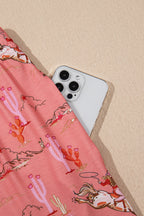 Blossom Allover Print Cropped Pajama Set