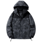 Men's Winter Color-Block Hooded Thick Down Jacket