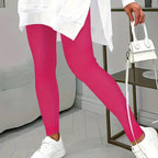 Casual 2-Piece Set Solid Color Leggings & Letter Print Hooded Sweatshirt