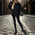 Women’s Solid Color 2-Piece Tracksuit — Crewneck Sweatshirt