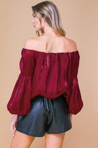 SIMPLY FAVORED WOVEN TOP