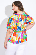 GRACEFUL BEAUTY WOVEN TOP