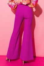 COUNTDOWN THE HOURS WOVEN FLARED PANTS
