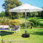 Patio Umbrella Base 88LBS Capacity Water and Sand Fillable Market Table Umbrella Stand-Black