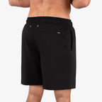 Men’s Premium Compression-Lined Hybrid Shorts – Black Onyx