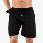 Men’s Premium Compression-Lined Hybrid Shorts – Black Onyx