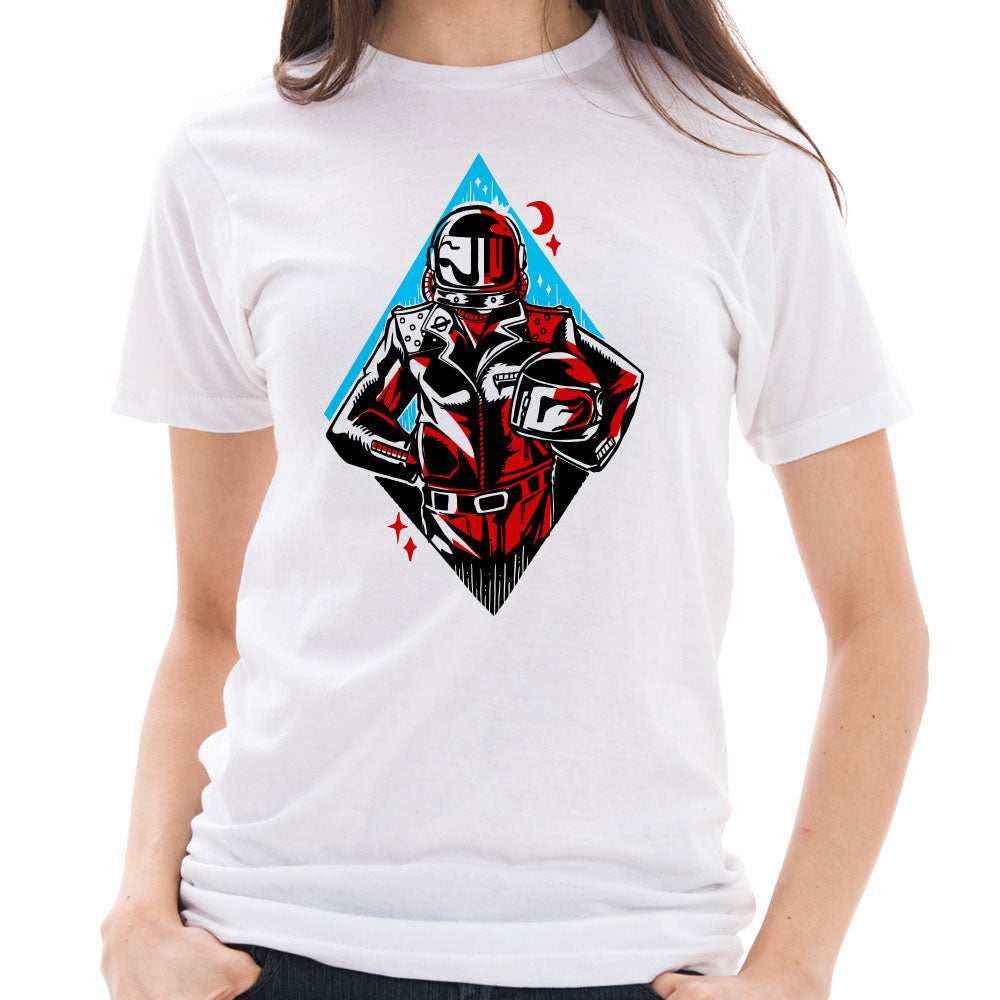 Boba Space Helmet Astronaut Designed Jersey Cotton Short Sleeve T-Shirt